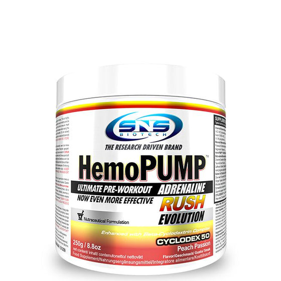 HemoPUMP Adrenaline Rush PWO 250 g Peach Passion