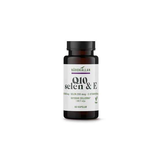 Närokällan Q10 200 mg + Selen & E 60 kapslar
