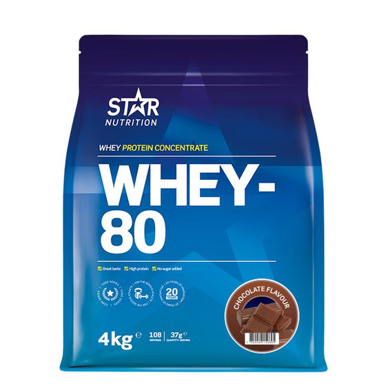 Star Nutrition Whey 80 4kg - Chocolate Flavour
