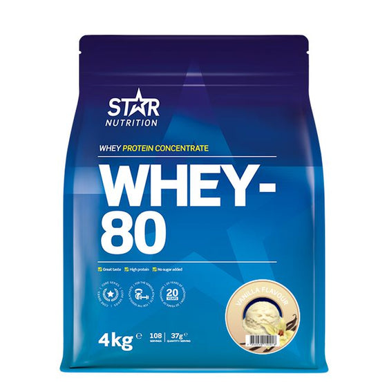 Star Nutrition Whey 80 4kg - Vanilj