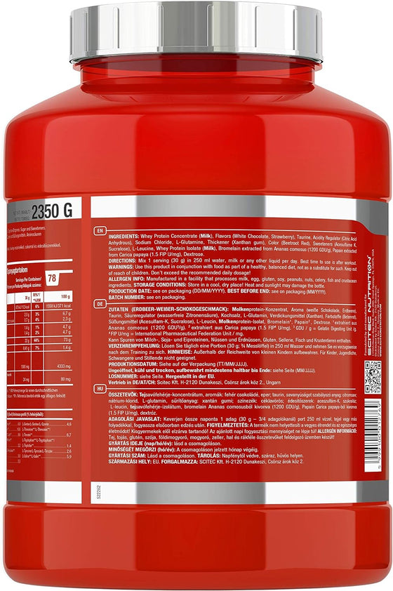 Scitec Nutrition 100 Whey Protein Professional - Jordgubb m. Vit Choklad