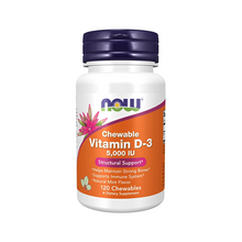  NOW Vitamin D-3 5000 IU 120 sugtabletter mintsmak