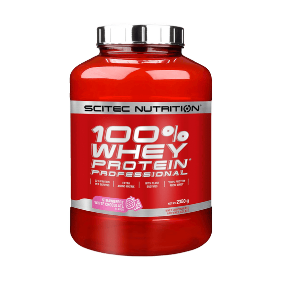 Scitec Nutrition 100 Whey Protein Professional - Jordgubb m. Vit Choklad