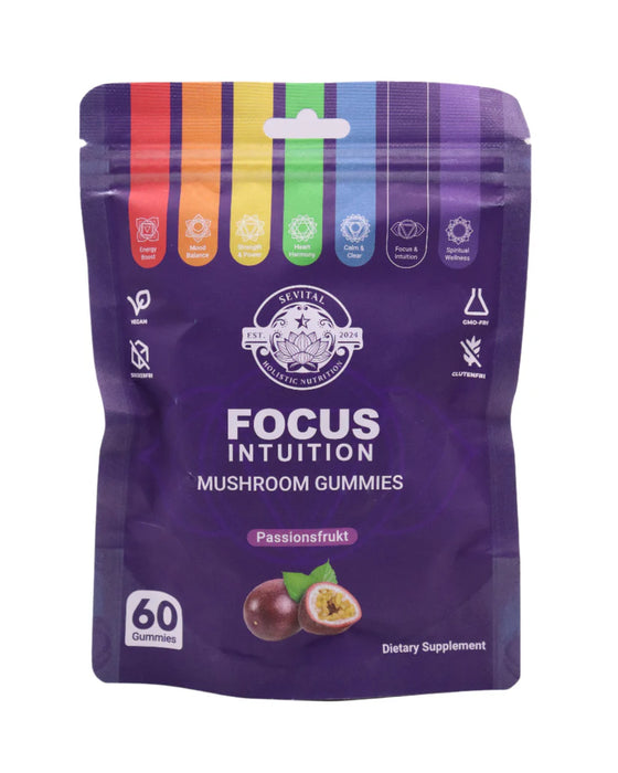 Focus & Intuition | Mushroom Mix Gummies | Lion's Mane, Reishi, Cordyceps, Chaga