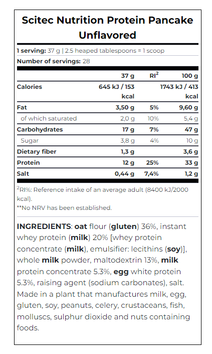 Scitec Nutrition - Protein Pannkakor