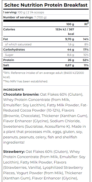Scitec Nutrition - Protein Breakfast
