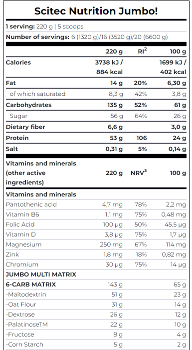 Scitec Nutrition Jumbo - Vanilj