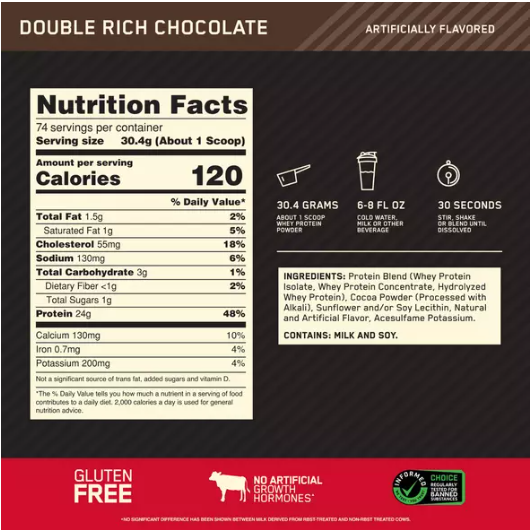 Optimum nutrition Whey - Double Rich Chocolate